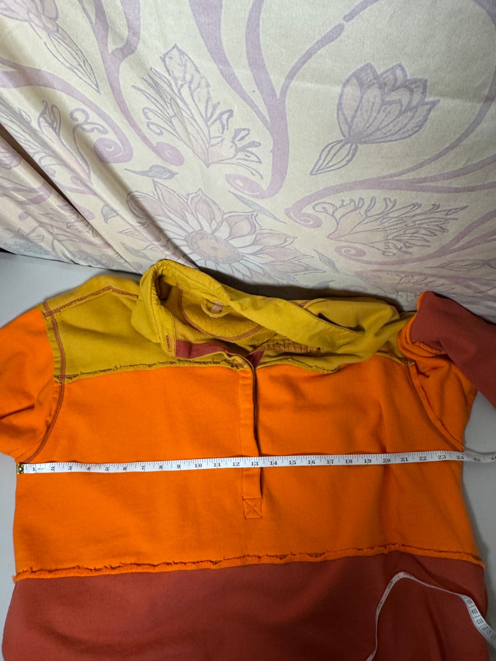 Free People Colorblock Rugby Pullover - Yellow, Orange, Rust - Picture 9 of 12